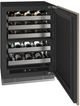 U-Line®  Home Collection 24" 4.9 Cu. Ft. Panel Ready Dual-Zone Wine Refrigerator with Solid Door-4