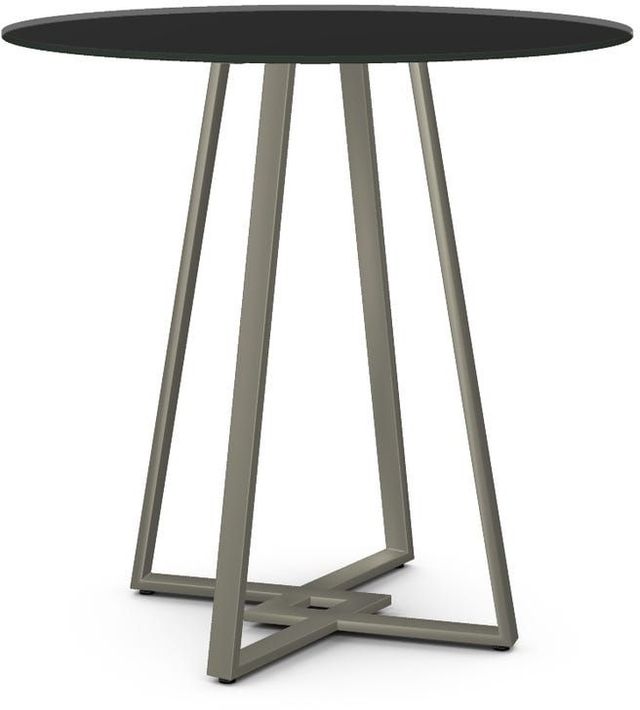 Amisco Customizable Dirk 42" Black Glass Bar Table-0