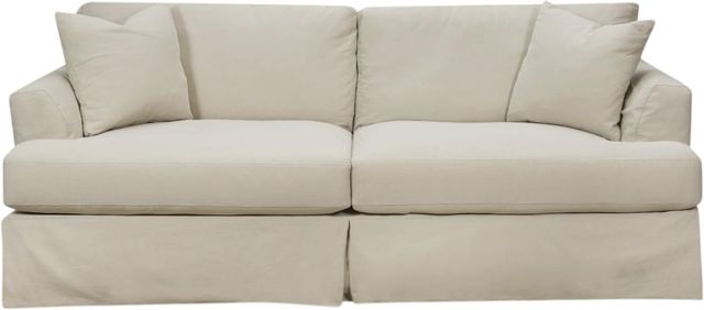 Fusion Furniture Sutton Sand Slipcovered Sofa-0