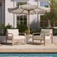 TOV Furniture Palata Cream Fabric/Wooden Outdoor Accent Chair-1
