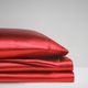 Olliix by Madison Park Essentials 6-Piece Red Full Satin Wrinkle-Free Luxurious Sheet Set-2