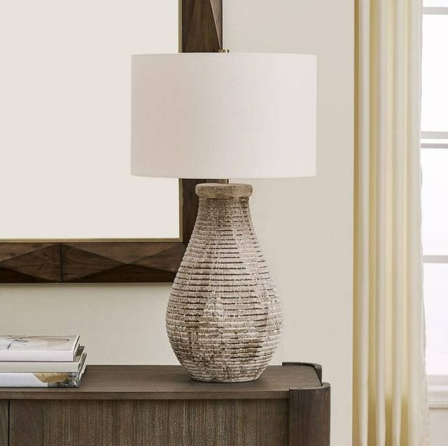 Uttermost® Dorothea Stone Gray Table Lamp-4