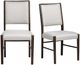 Crestview Collection Bentley 2-Piece Brown/White Upholstered Side Chair Set-4