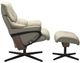 Stressless® by Ekornes® Customizable Reno Medium Manual Recliner and Ottoman with Cross Base-2