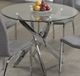 Titus Furniture T3460 Clear Glass Dining Table with Silver Base-0