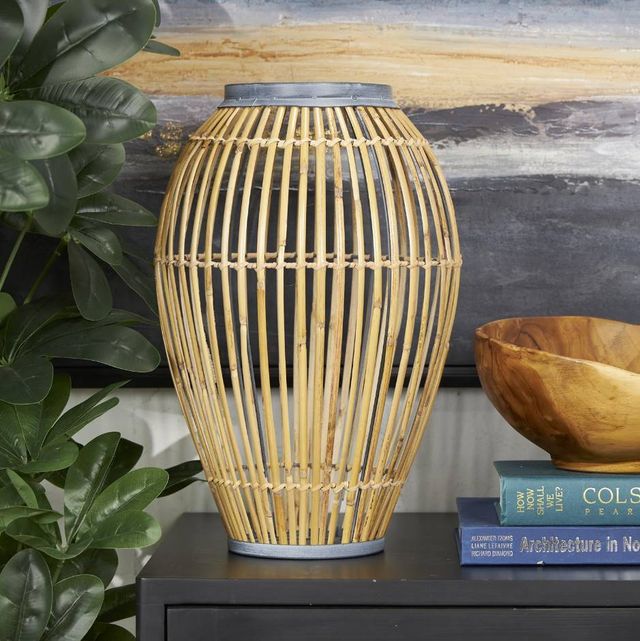 Deco Marche Blue/Brown Open Frame Vase-3