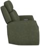 Flexsteel® Felix Forest Green Leather Power Reclining Loveseat with Power Headrest and Lumbar-4