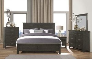 Mazin Furniture Blaire Farm Charcoal Gray Queen Bed-3