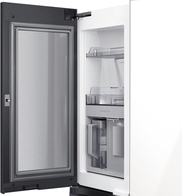 Samsung Bespoke 22.8 Cu. Ft. White Glass Counter Depth French Door Refrigerator-4