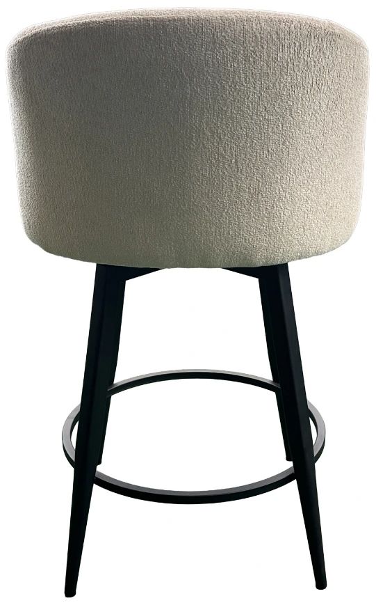 Intercon Champagne Metal Base Barstool with Barrel Seat-3
