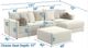 Jackson Furniture Ritzy 4-Piece Bone Right-Arm Facing Sectional and Chaise-2