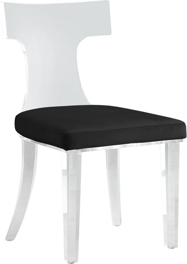 Meridian Furniture Lucid Black Velvet Dining Chair