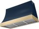AGA Marquee 48" Indigo Wall Mounted Range Hood  with Brushed Brass Trim-0