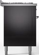 Ilve® Nostalgie II Series 60" Glossy Black Pro Style Dual Fuel Range-3