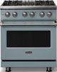 Viking® 5 Series 30" November Sky Pro Style Dual Fuel (LP) Range with Polished Chrome Trim-0