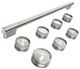 KitchenAid® 36" Monochromatic Stainless Steel Commercial-Style Induction Range Handle and Knob Kit-0