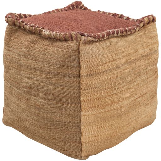 Surya Tonga Camel/Burnt Orange Ottoman-0