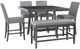 Powell® Seneca 6-Piece Gray Square Counter Dining Set-0