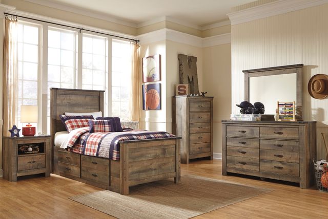 Signature Design by Ashley® Trinell Rustic Brown Nightstand-1