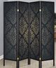 Coaster® Haidera Black 4-Panel Damask Pattern Folding Screen-1