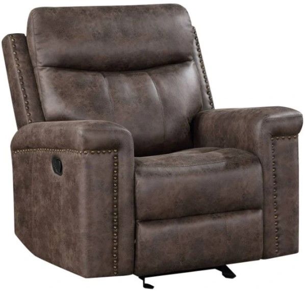 New Classic® Home Furnishings Quade Mocha Manual Glider Recliner-0