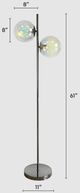 Classy Living Celestial Radiance Silver Floor Lamp with Iridescent Glass Globes-1