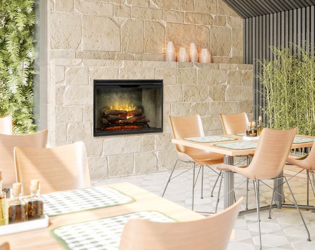 Dimplex Ignite Revillusion Black 36-inch Built-in Weathered Concrete Electric Firebox Dimplex Ignite Revillusion Black 36-inch Built-in Weathered Concrete Electric Firebox