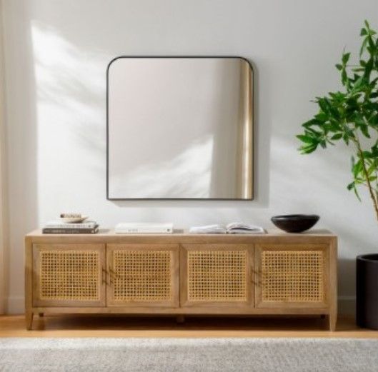 Surya Aranya Matte Black 36" Mirror-3