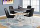 Monarch Specialties Inc. Grey Top Dining Table with Chrome Base-4