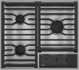 Wolf 24" Natural Gas Stainless Steel Transitional Cooktop