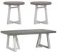 Liberty Furniture Palmetto Heights 3-Piece Driftwood Occasional Table with Shell White Base Set-0