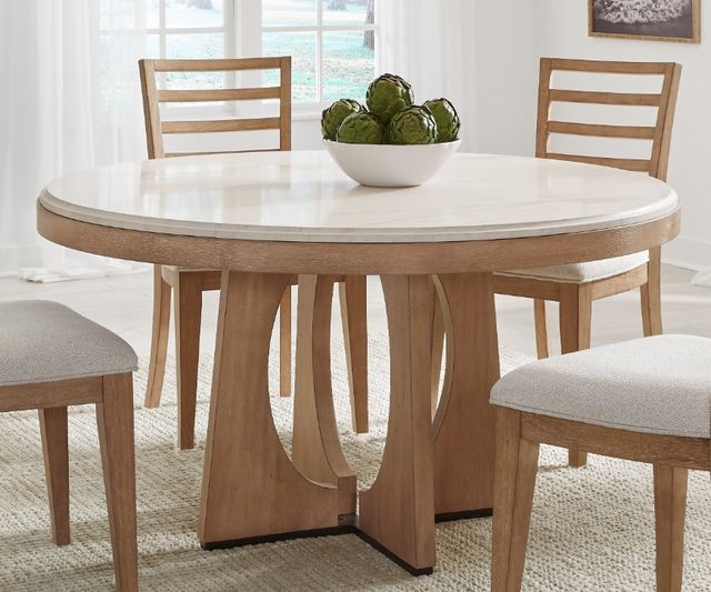 Parker House® Escape 6-Piece Glazed Natural Oak Full Dining Set with Buffet Server-6
