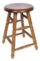 Allwood Furniture Group #41 24" Solid Oak Backless Swivel Stool-0