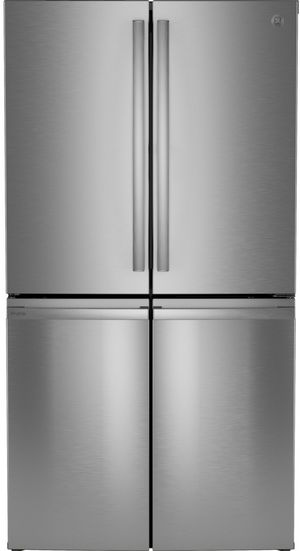 Front view of the GE Profile™ 36 in. 28.0 Cu. Ft. Fingerprint Resistant Stainless Steel French Door Refrigerator
