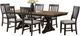 Elements International Montrose 7-Piece Brown Dining Set with Espresso Base-0