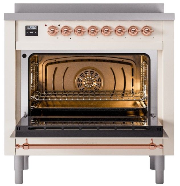 Ilve® Nostalgie II Series 36" Antique White Pro Style Induction Range-1