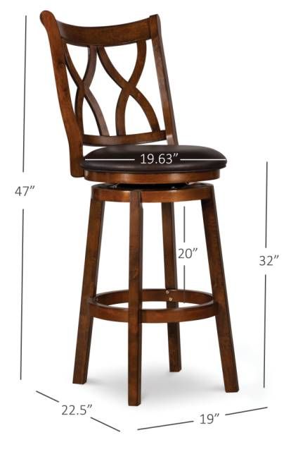 Powell® Carmen Black/Brown Bar Stool-2