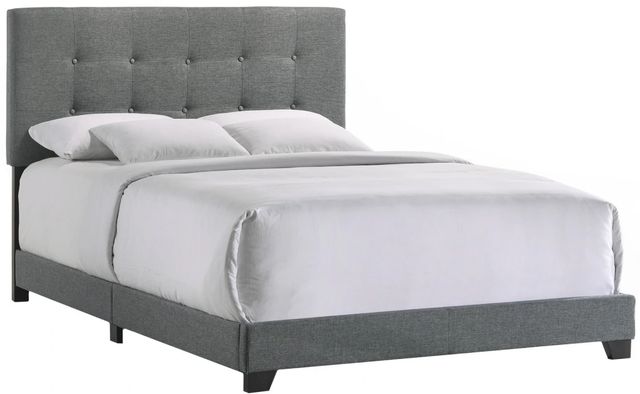 Intercon Addyson Gunmetal Queen Upholstered Panel Bed-0