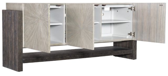 Hooker® Furniture Melange Ground Perspective Gray/Light Natural Credenza-4