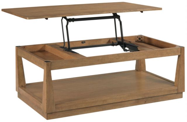 Hammary® Clifton Gingersnap Lift Top Coffee Table with Casters-2