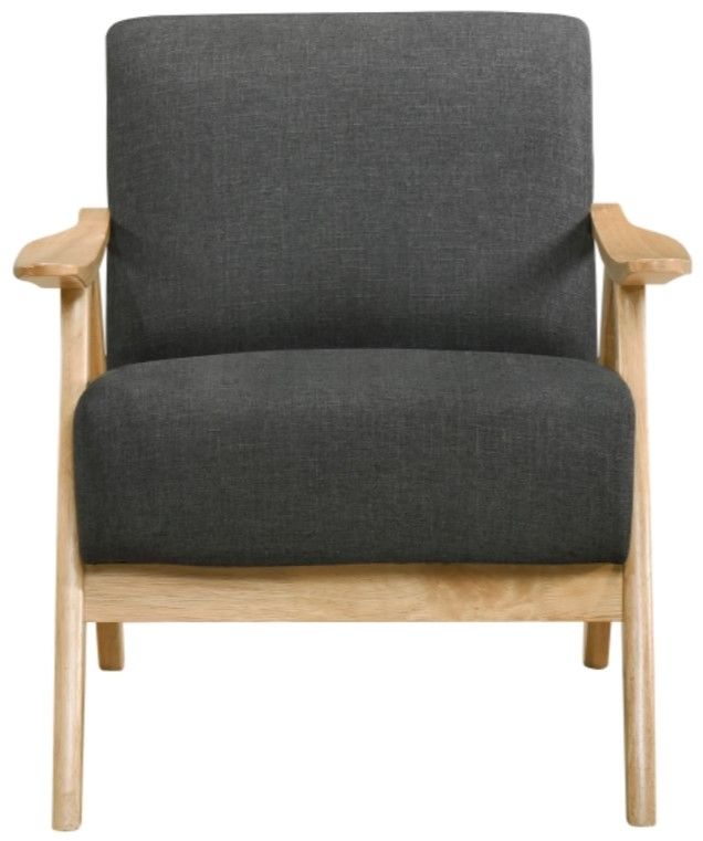Homelegance® Damala Dark Gray/Natural Accent Chair-2