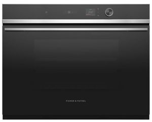 front view of the Fisher & Paykel Series 7 Contemporary 30" Stainless Steel Steam Oven