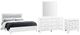 Global Furniture USA Luccia 4-Piece White King Panel Bedroom Set-0