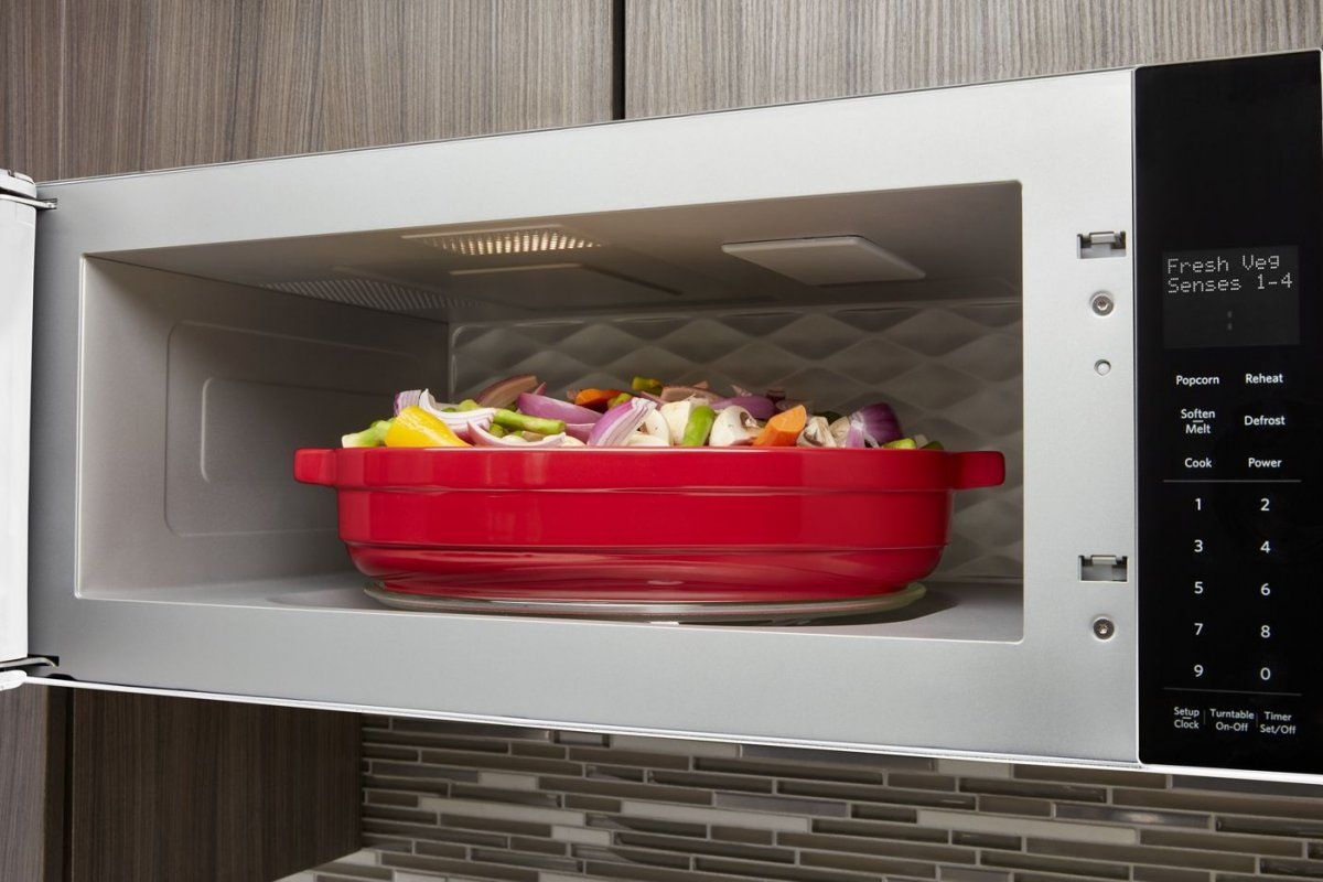 KitchenAid 1.1 Cu. Ft. White Over The Range Microwave Hood Combination Appliance Solutions