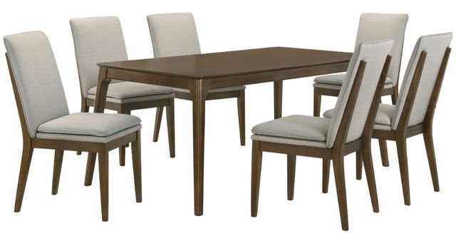 New Classic® Home Furnishings Maggie 7-Piece Natural/Walnut Dining Set-0