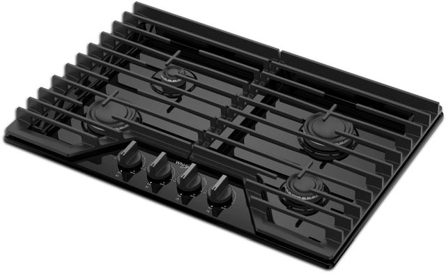 Whirlpool® 30" Black Gas Cooktop-1