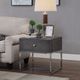 ACME Furniture Iban Gray Oak End Table with Chrome Base-2