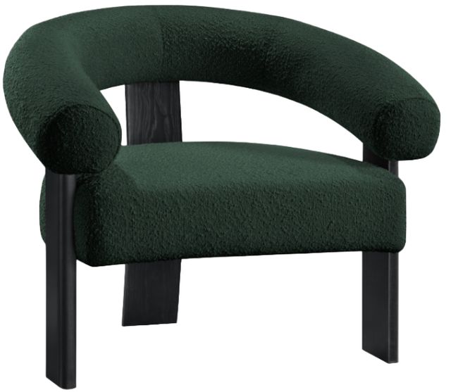 Meridian Furniture Winston Green/Black Boucle Accent Chair-0