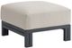 Elements International Playa Dark Gray/Olefin Beige Fabric/Metal Outdoor Ottoman-0