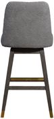 Armen Living Amelia 2-Piece Gray Boucle/Gray Oak Swivel Barstool Set-5
